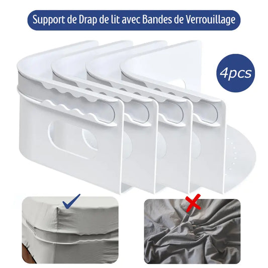 4pcs Sangles Antidérapantes pour Draps – Fixateurs Réglables Universels